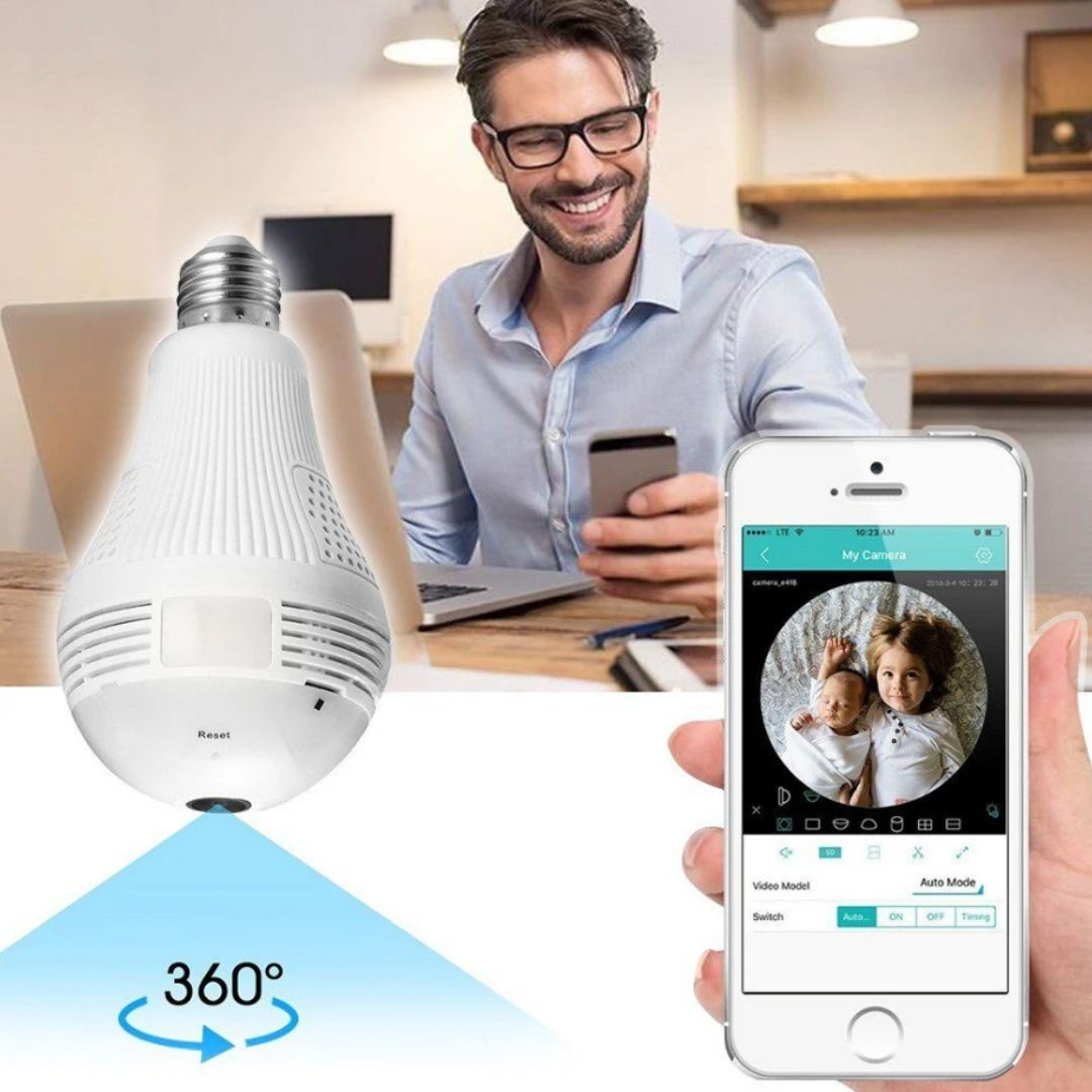 Camara De Seguridad Wifi Tipo Bombillo