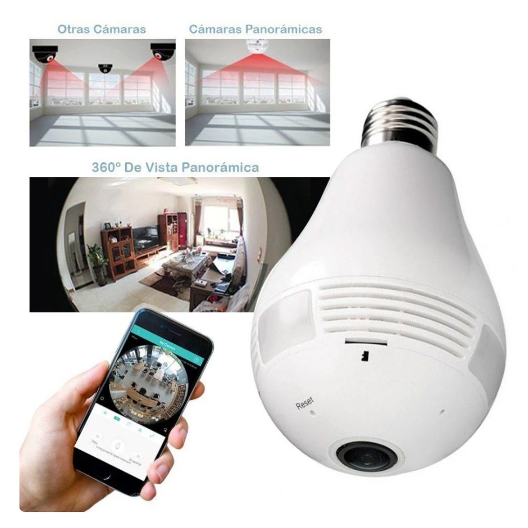 Camara De Seguridad Wifi Tipo Bombillo