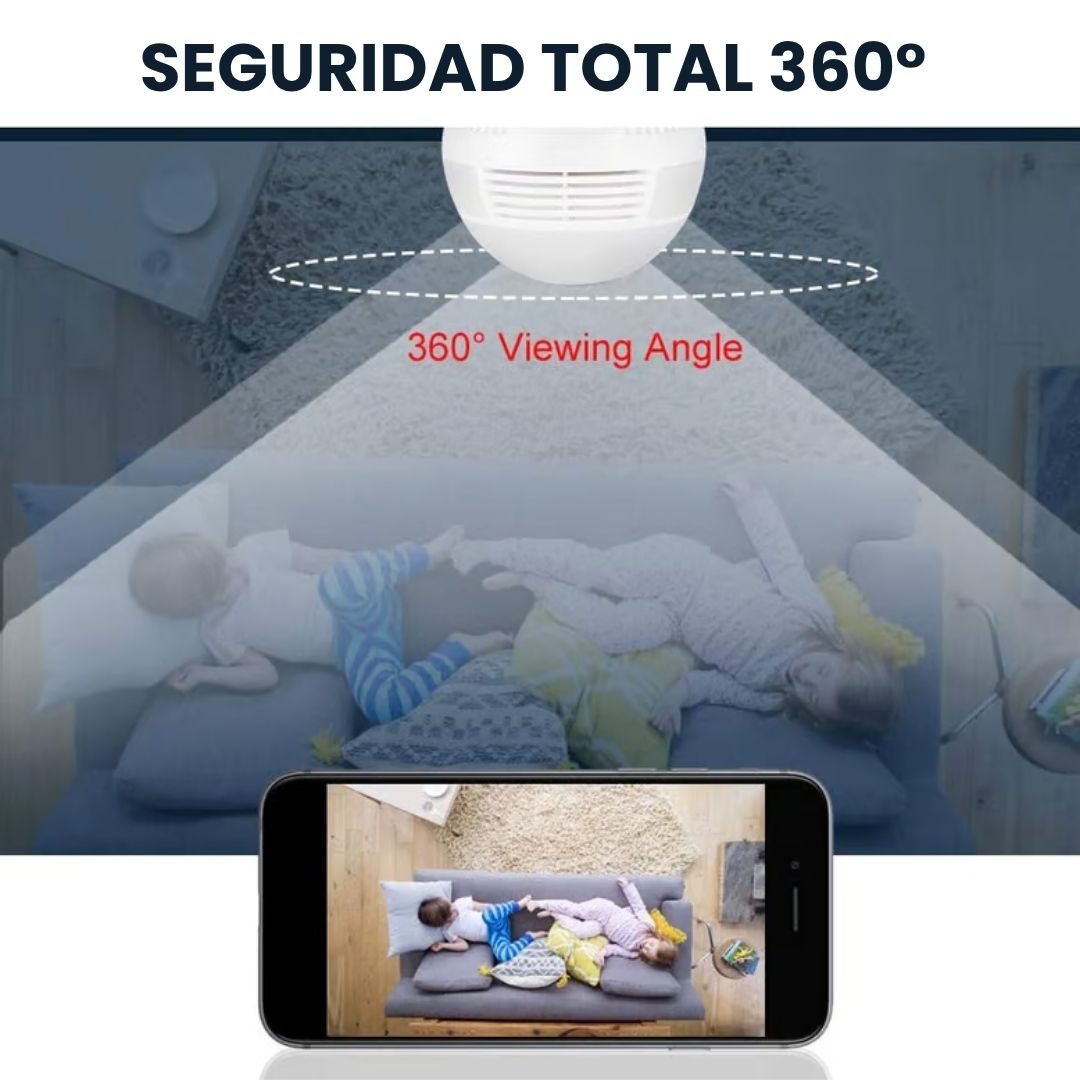 Camara De Seguridad Wifi Tipo Bombillo
