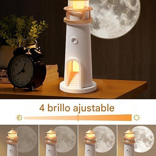 Lampara Faro, proyector de luna y parlante Todo en 1!