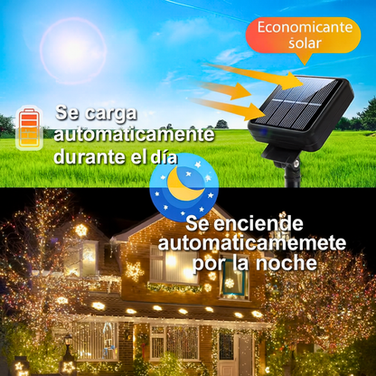 Luces de Navidad Energía Solar Eco 200 Led (20 Metros)