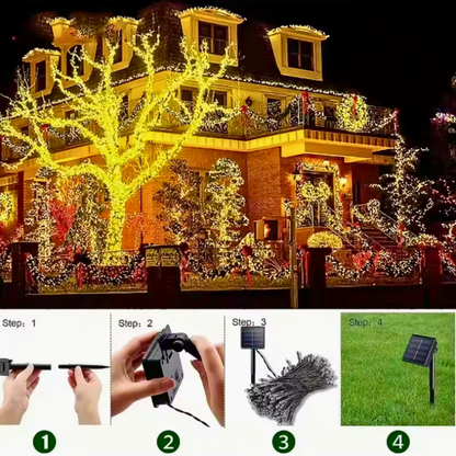 Luces de Navidad Energía Solar Eco 200 Led (20 Metros)