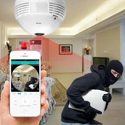 Camara De Seguridad Wifi Tipo Bombillo