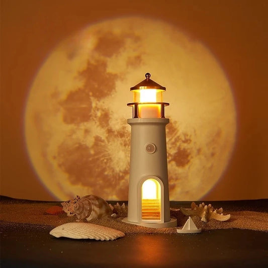 Lampara Faro, proyector de luna y parlante Todo en 1!
